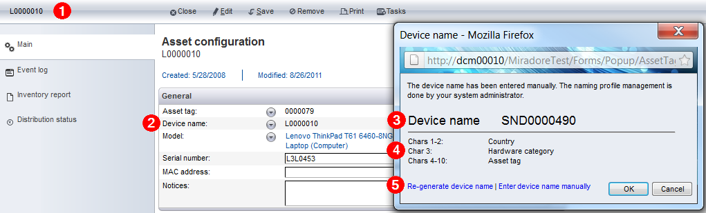 Re-generating device name